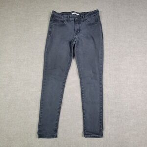 Levi's 711 Skinny‎ Jeans Womens 30 Black Low Rise Casual Stretch Denim Pockets